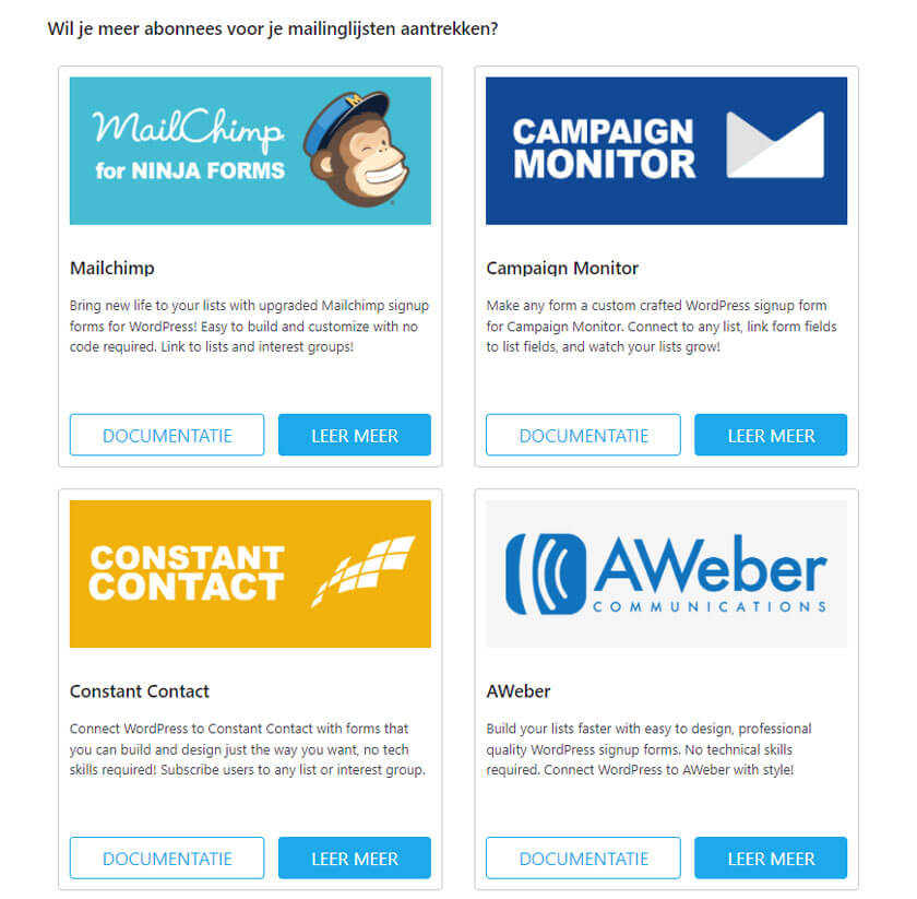 Ninja Forms Mailchimp Ninja Forms Mailchimp