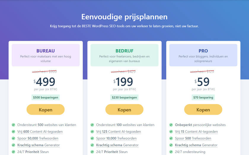 Rank Math SEO - Prijzen Rank Math SEO - Prijzen