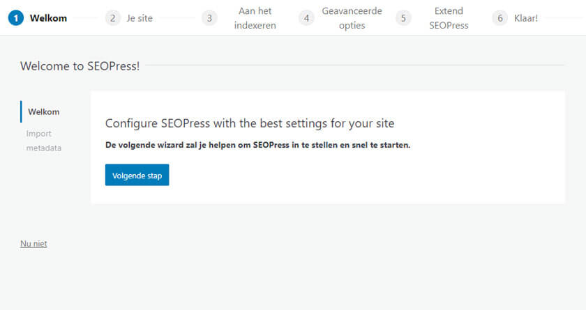 SEOPress configuratie wizard SEOPress configuratie wizard