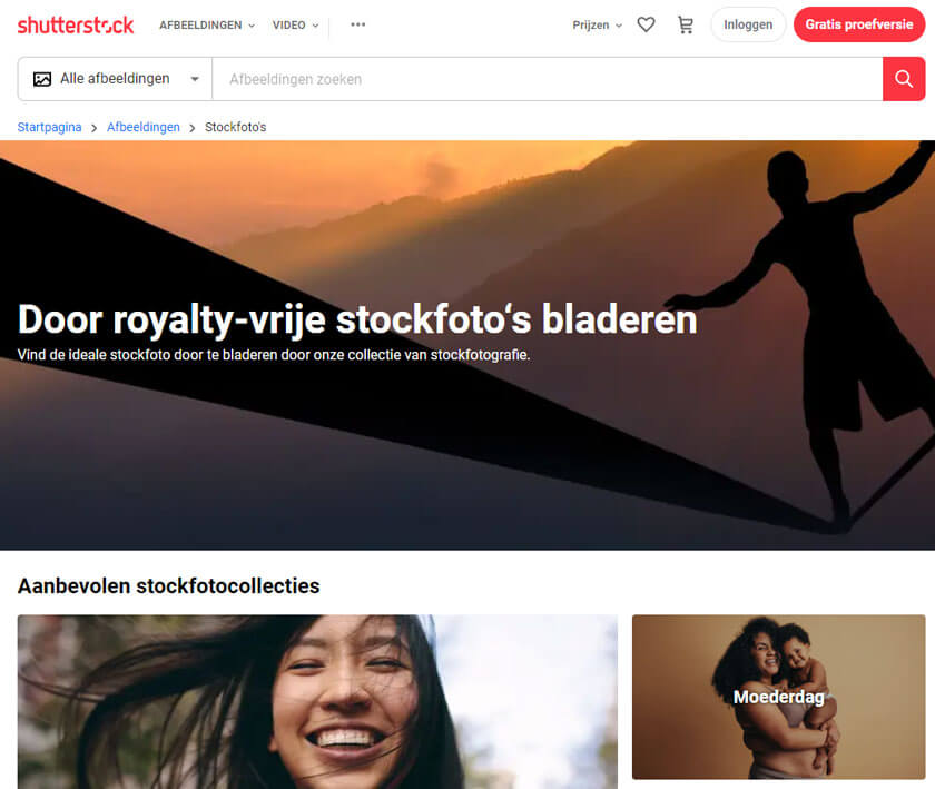 Shutterstock foto overzicht afbeeldingen